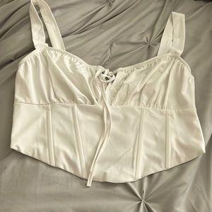 white crop top